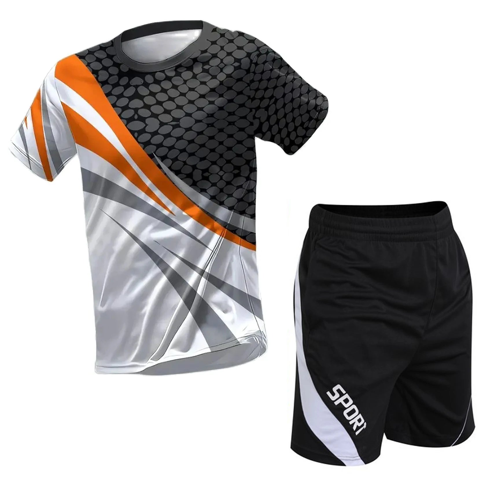 Football Jerseys for Men Soccer Jersey Tracksuit Short Sleeve Football Training Suit Summer T Shirt + Shorts Sports 2 Piece Set