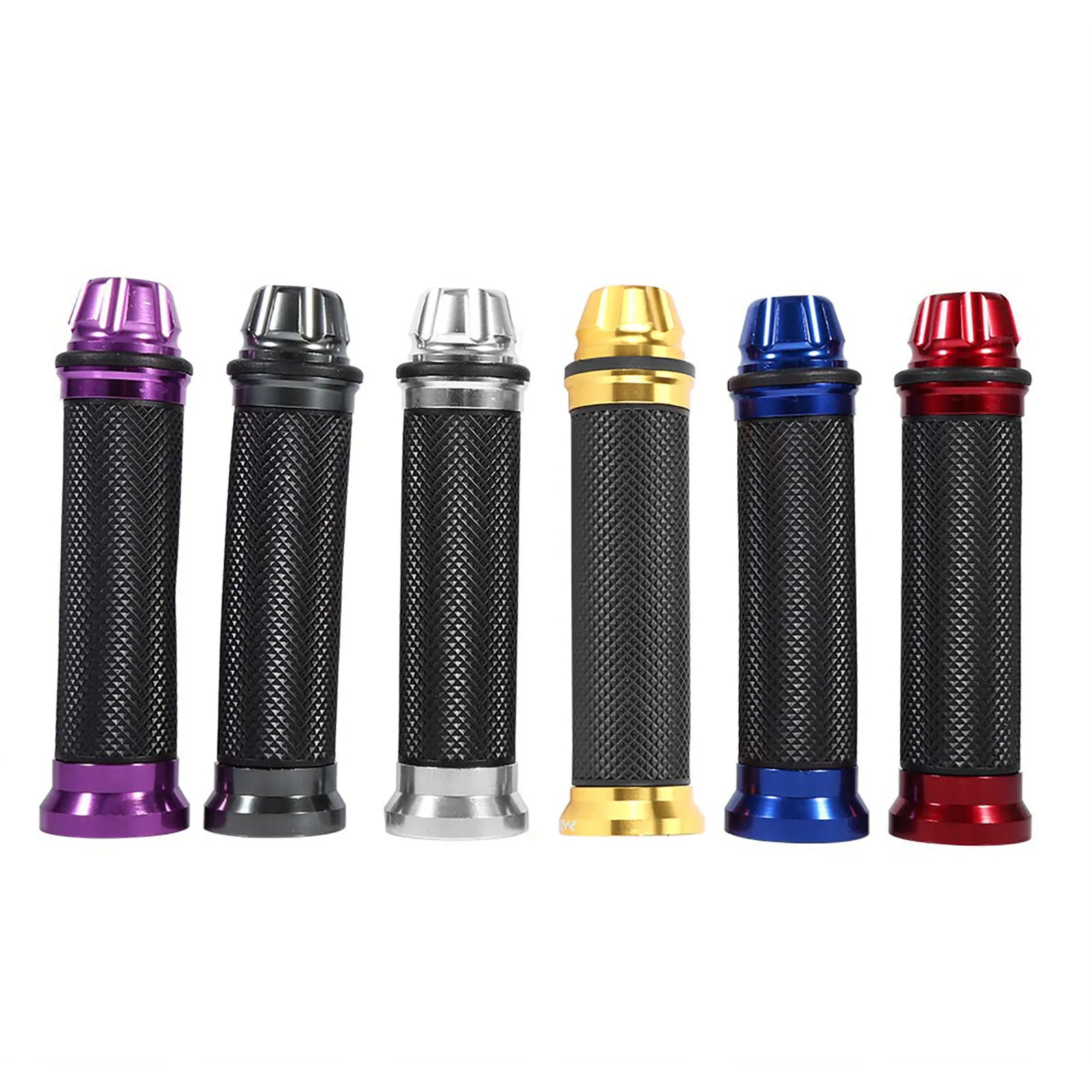 Handlebar Grips Motorcycle CNC Aluminum Rubber Handlebar Hand Grips for 7/8" Handle Bar Bike Bicycle Motorcycle Handlebar Grips