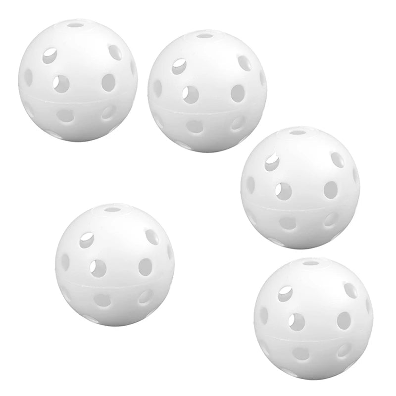 12Pcs Practice Golf Balls Hollow Plastic Golf Training Balls Colored Airflow Golf Balls Swing Practice Driving Range PE Toy Ball