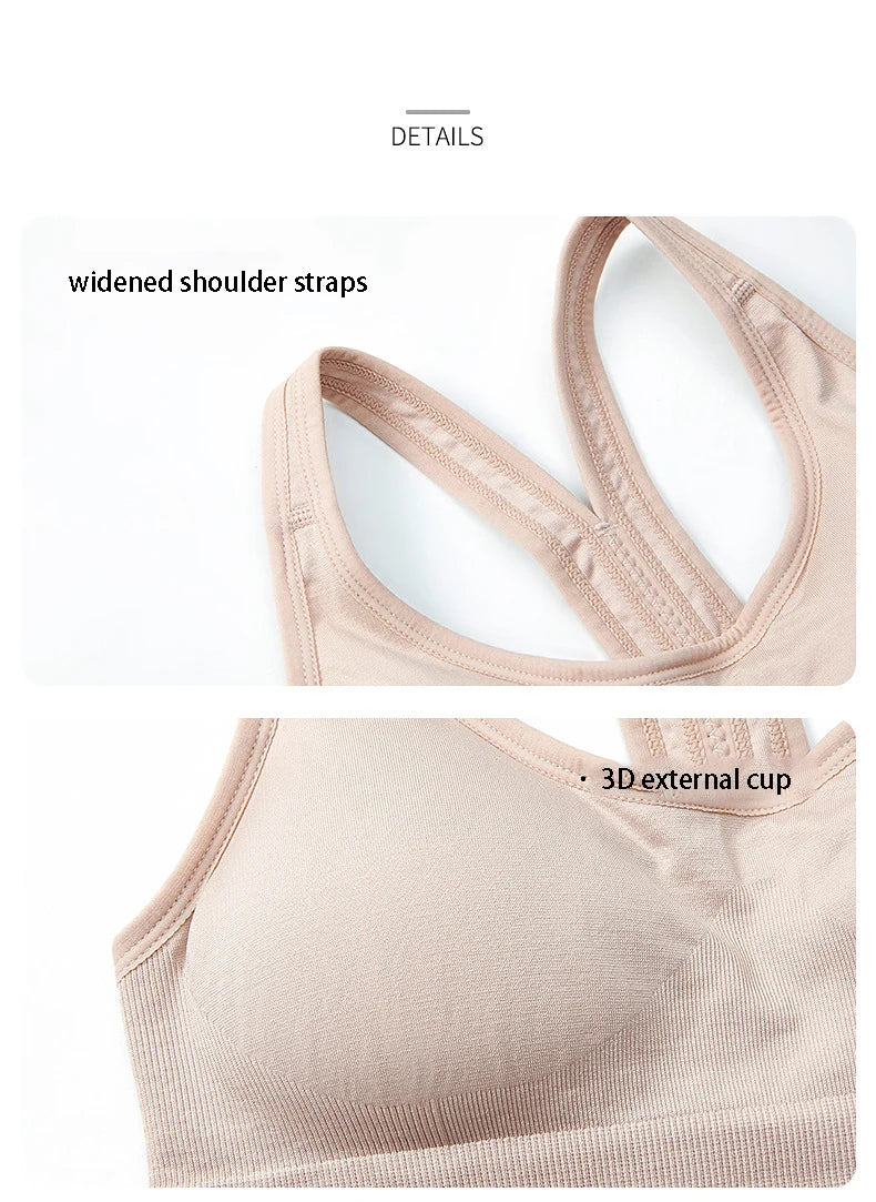 Sexy Sports Bras Racerback Yoga Bra Tank Top Women Fitness Gym Shockproof Seamless Running Workout Fast Dry Underwear Vest
