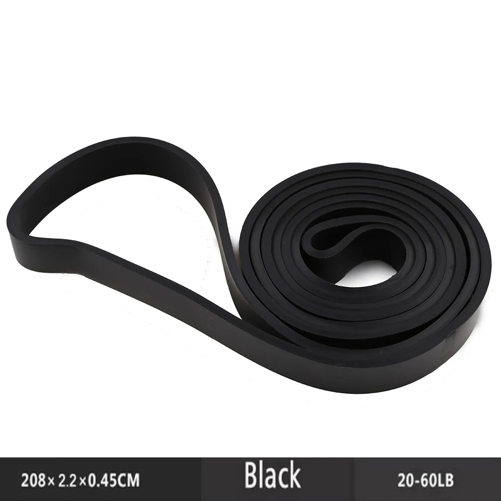 Natural Rubber Resistance Bands Fitness Rally Body Building Yoga Pull Up Belt 41" 208cm