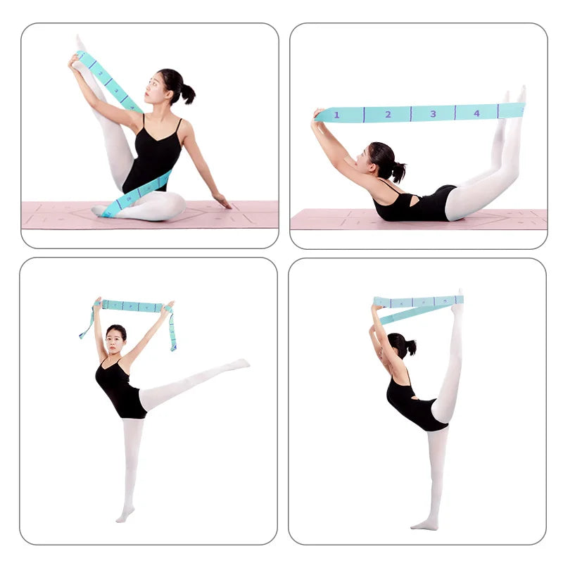 9/10/11 Loops Digital Resistance Bands Yoga Auxiliary Elastic Band Stretching Belt for Adult Pilates, Latin, Dance, Gymnastics