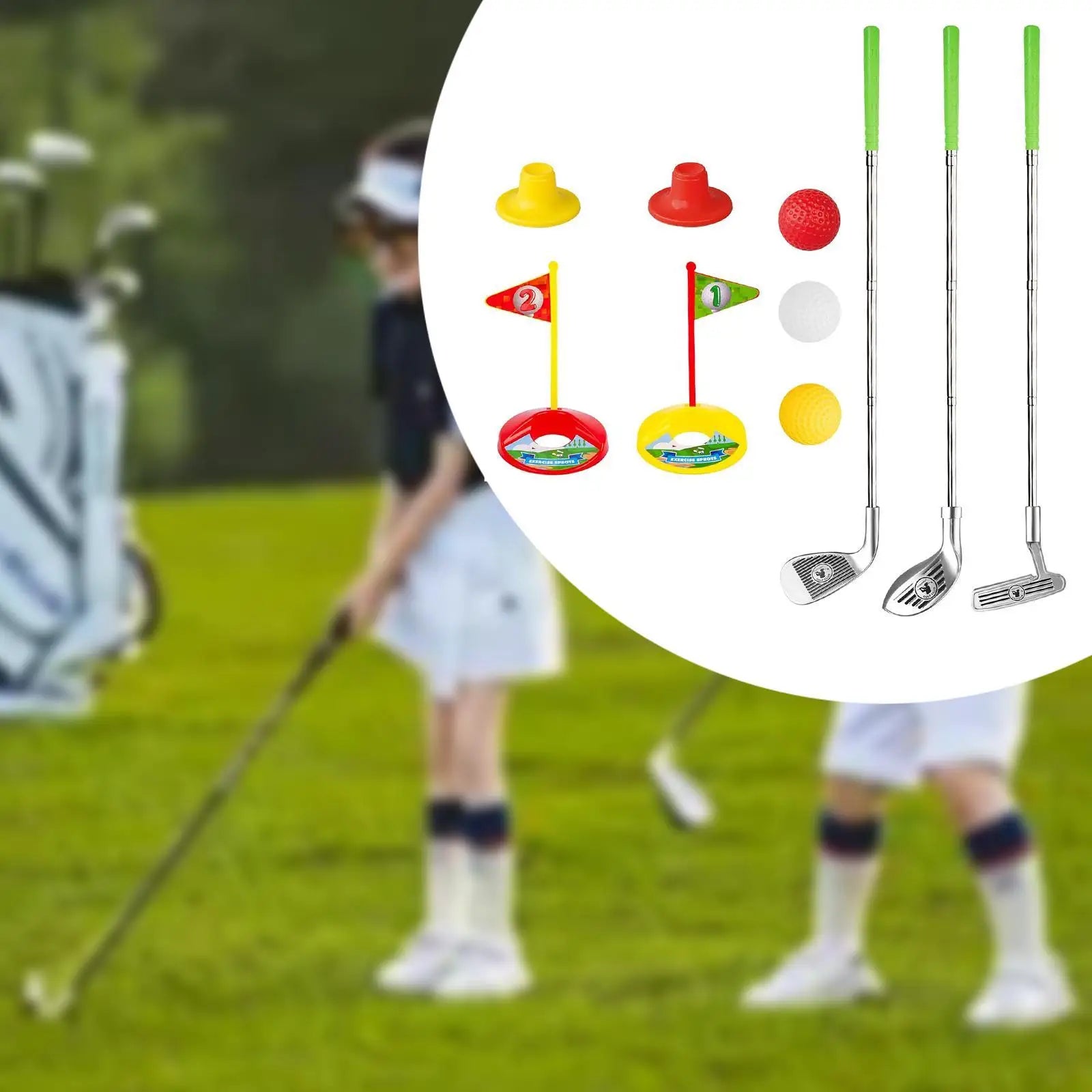 Toddlers Golf Set Retractable Club Kids Golf Club for Indoor Outdoor Garden