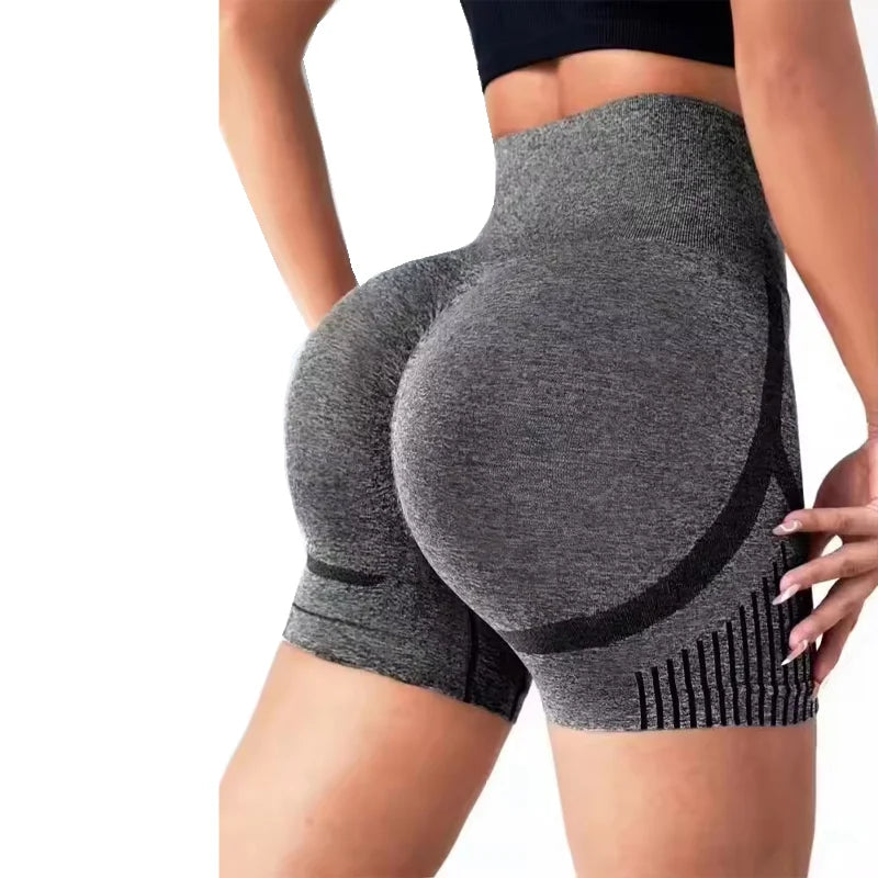 Women Yoga Shorts High Waist Workout Shorts Fitness Yoga Lift Butt Fitness Ladies Yoga Gym Running Short Pants Sportswear