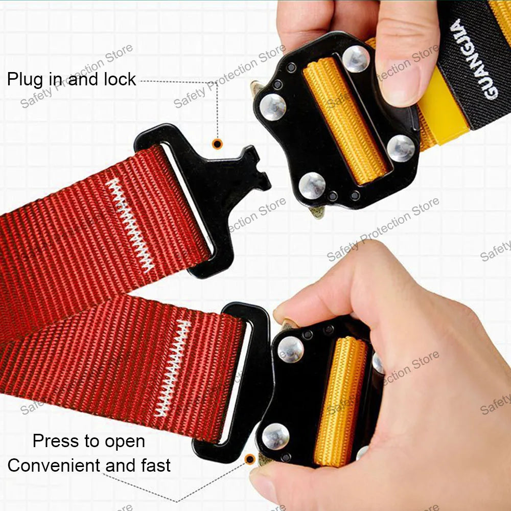 High Altitude Work Safety Harness Full Body Five-point Safety Belt Outdoor Climbing Training Construction Protective Equipment