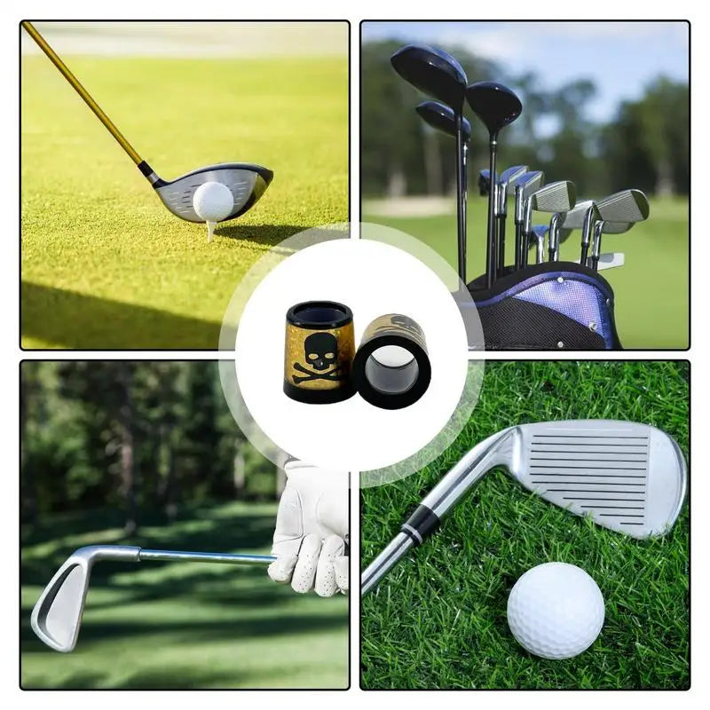 Ferrules Golf Skull Shape Golf Ferrules Fit Iron Shaft 2 Pcs Golf Club Shaft With Good Ductility Golf Ferrules Fit Iron Shaft