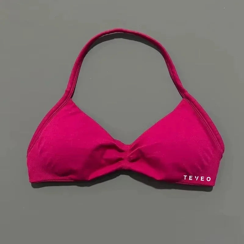 Summer European and American Neck-strapped Sports Underwear Beautiful Back Women Canwear Comfortable and Breathable Fitness Bras