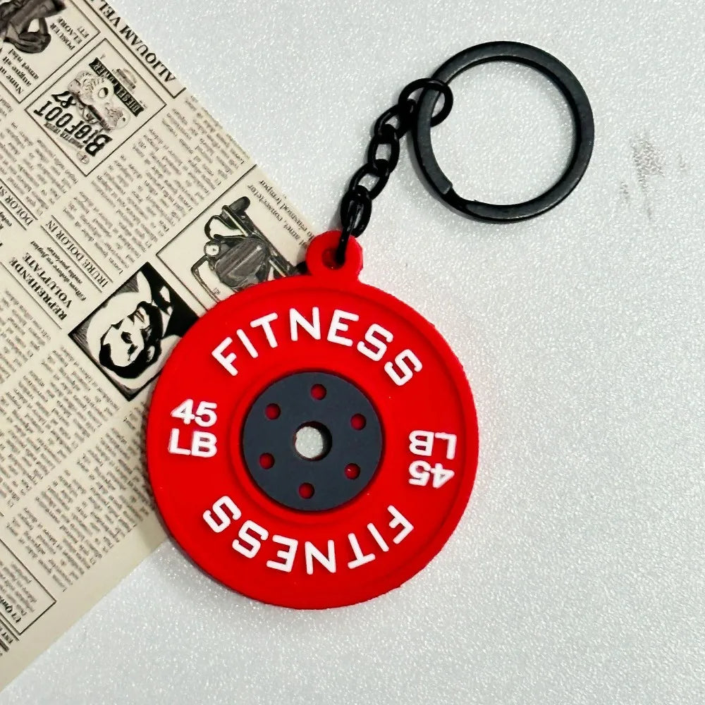 Simulation Dumbbells Keyring Kettlebells Water Cups Cool Creative Bag Charm Fitness Series Pendant Car Key Ornament