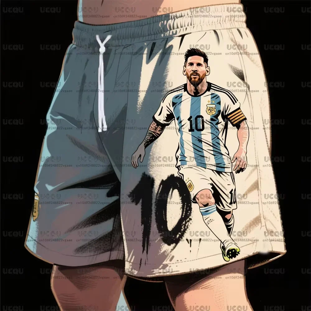 Classics Male Adult Sports Boys Men Kids M-Messi Clothing Mens Team Training Uniform Soccer Trousers 10 Football Jersey Shorts
