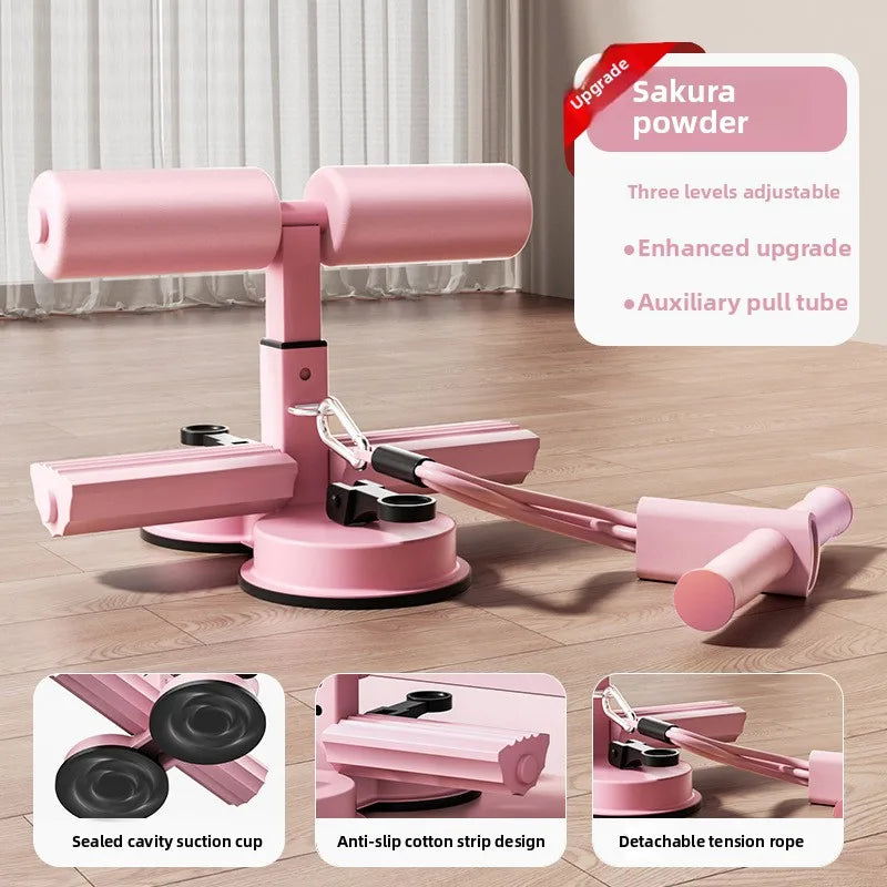Sit-up Aids Home Use Abdominal Curling Tension Rope Fixed Feet Thin Stomach Sports Training Double Suction Cup Hook Foot Device