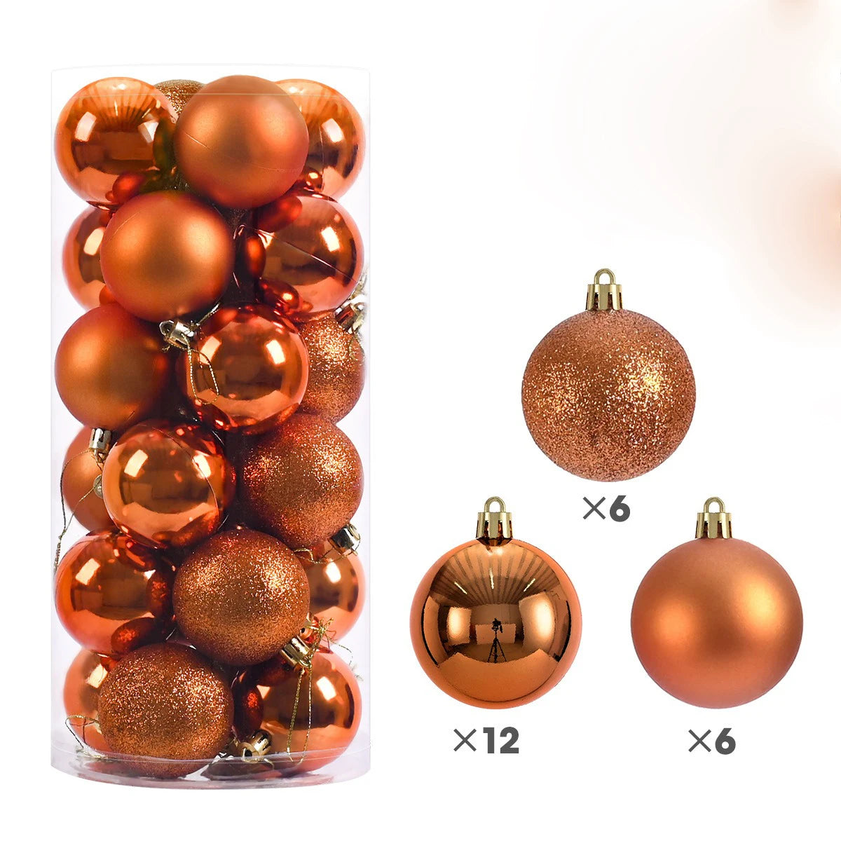 24/36Pcs Christmas Balls 4CM Ball Christmas Tree Pendant Ornaments for Home Party Decor 2025 New Year Navidad Gifts Accessories