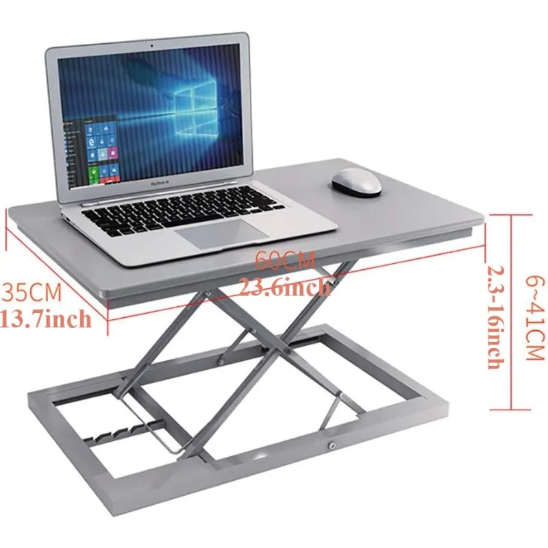 Standing Desk Converter Height Adjustable Computer Stand Riser Gas Spring Laptop Stand Riser Lightweight Sit To Stand Riser