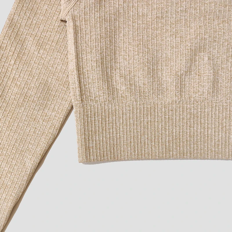 Yoga Sports Crop Top Long Sleeve Gym Women's Seamless T-shirt Fitness Woman Sport T-shirt Workout Tops For Women's Sportswear