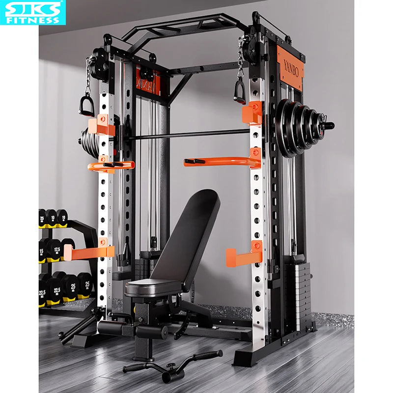 Household & Gym Combination Multifunctional Flying Bird Gantry, Comprehensive Trainer Fitness Equipment, Squat Stand