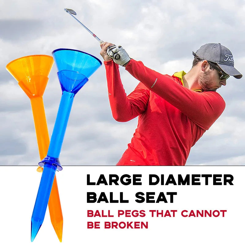 30pcs/pack Large Golf Tees TE017 Three layer Plastic Golf Tees Transparent Golf Seat