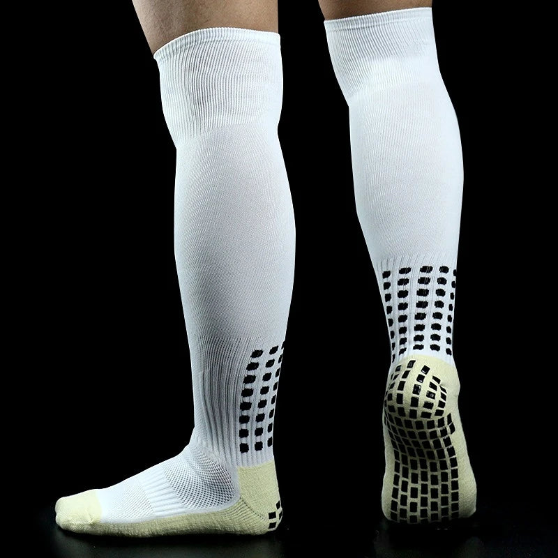 1 Pair of Men's Professional Soccer Socks - Anti-Slip Silica Gel Sweat Absorbing Athletic Sport Socks Super Bowl Football Socks