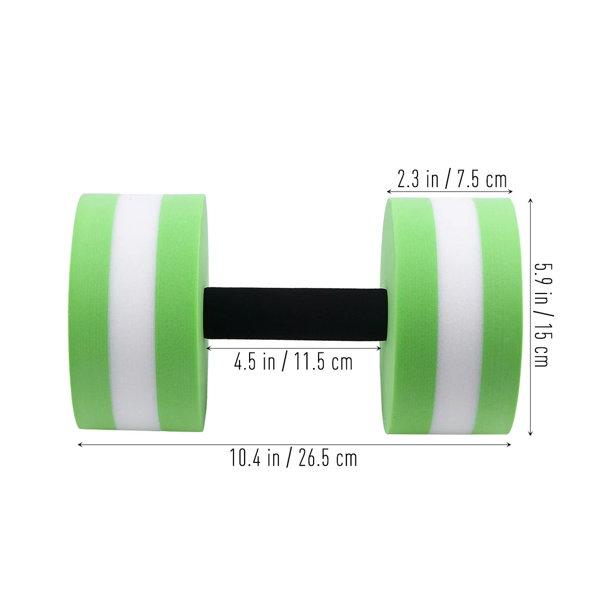 1pc Water Floating Dumbbells Aqua Weights Pool Exercise Hand Barbell Water Aerobics Fitness Accessories Gym