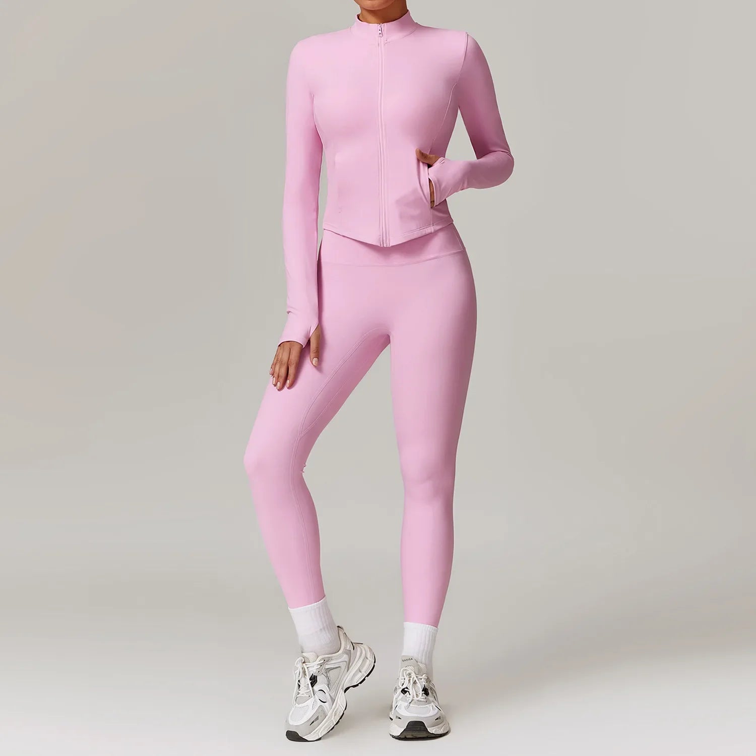 Fashion Yoga Suit Women Gym Sports Set Women Tracksuit Running Workout Sportswear Female Long Sleeve Sports Shirt Yoga Clothing