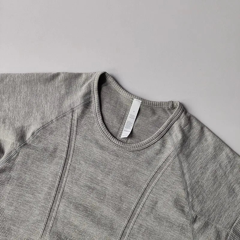 Women's yoga sports short sleeved T-shirt, 2025 new slim training and fitness clothing