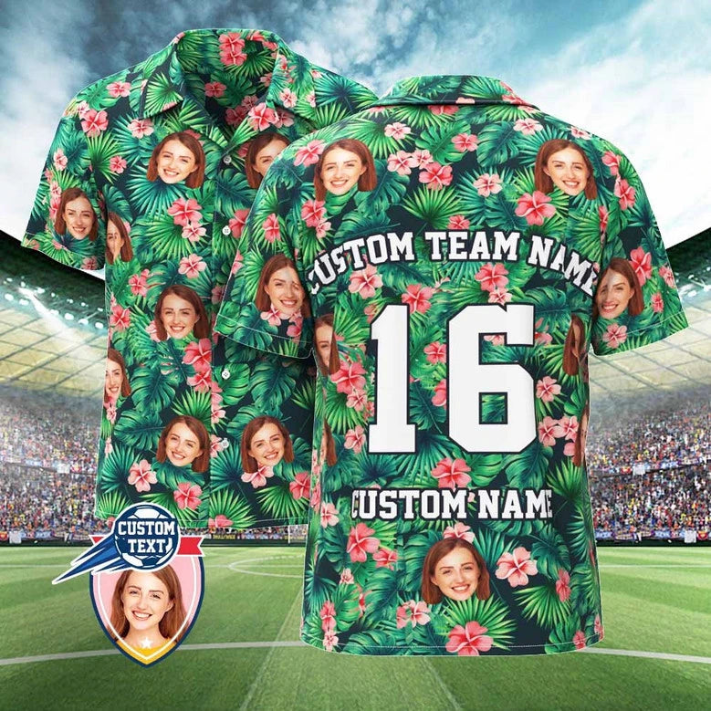 Custom Sports Soccer Team Uniform DIY Name 2025 Summer Male Clothing Outdoor Flower Personality Face Funny Shirts Blouse Tee Top