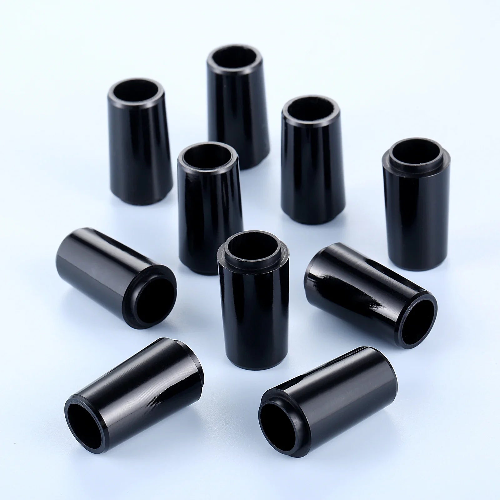10Pcs Black Plastic Golf Club Ferrules Sleeve Replacement Tip Size 0.355 for Irons Golf Club Shafts Accessories 24.5x9.2x13.4mm