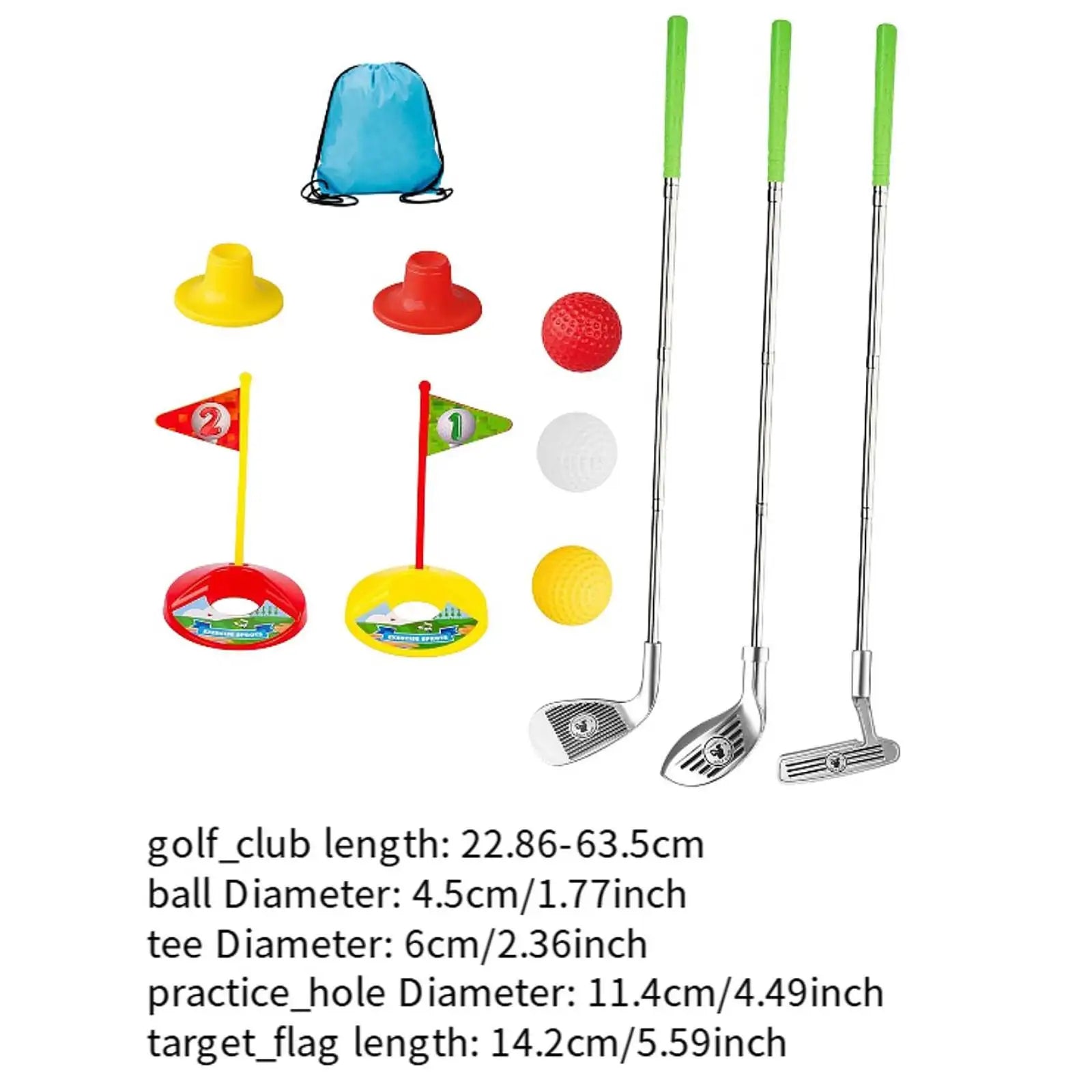 Toddlers Golf Set Retractable Club Kids Golf Club for Indoor Outdoor Garden