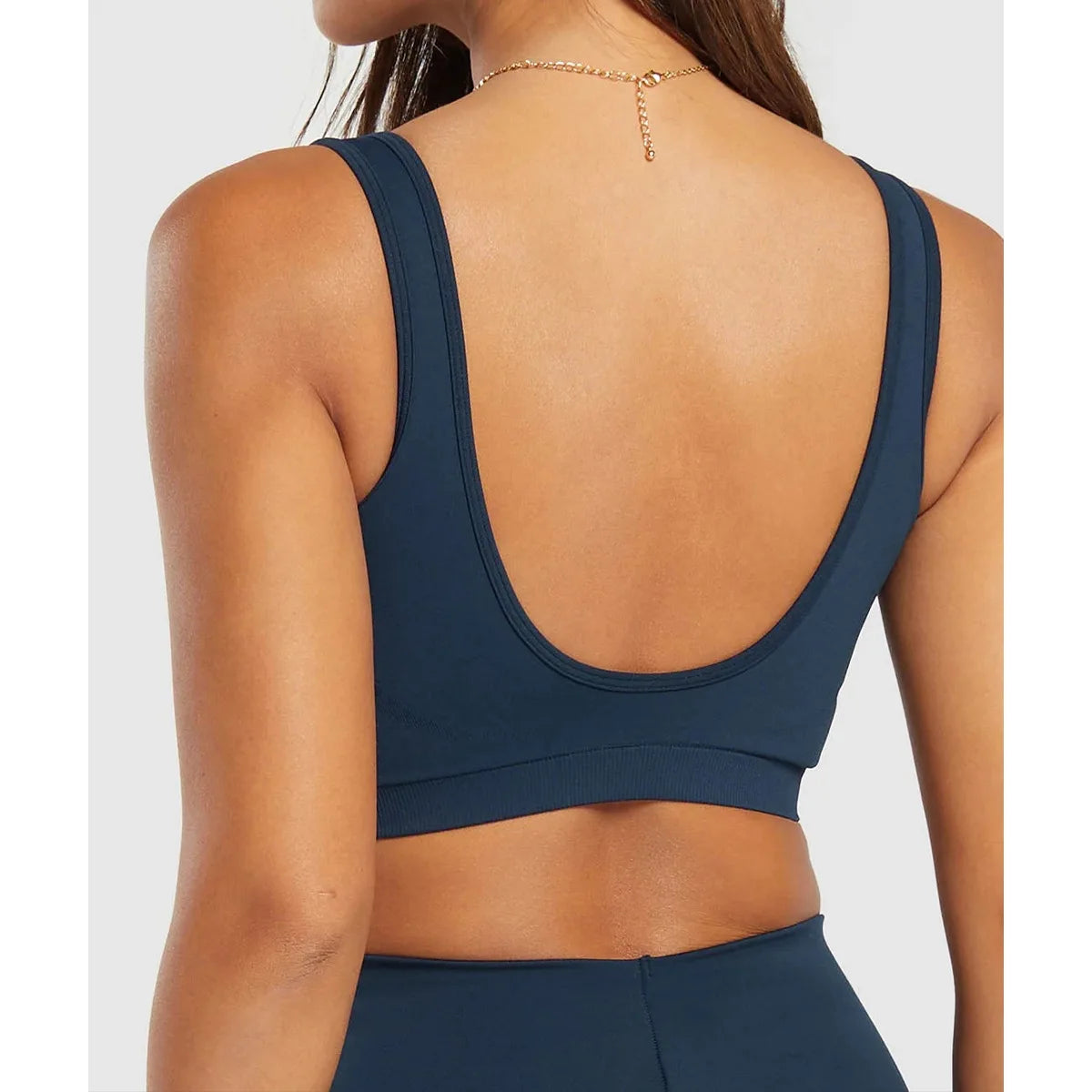 Sports Bra Seamless Halter Neck Strap Bra Open Back Fitness Yoga Top Bras Support Women Workout Gym Crop Top