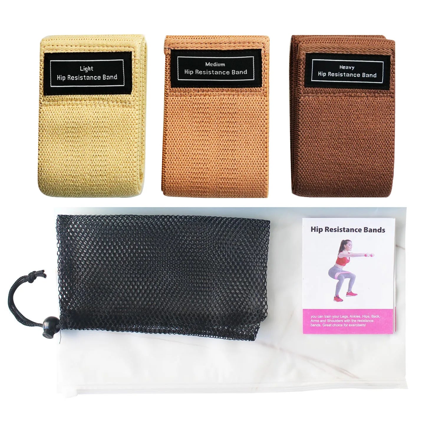 Ultimate Resistance Bands Set for Booty Workouts Squat Circle Stretch Fitness Strips Loops Yoga Gym Equipment