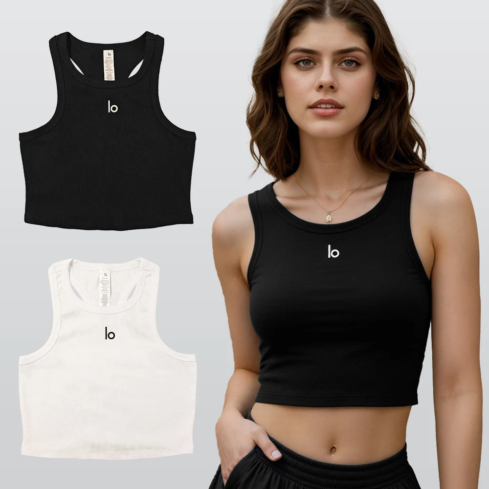 Yoga Sports Vest Women Vest Sleeveless Seamless Knit Sexy Crop Fitness Running I Shape Vest Y2k Top Vest Crop Tops