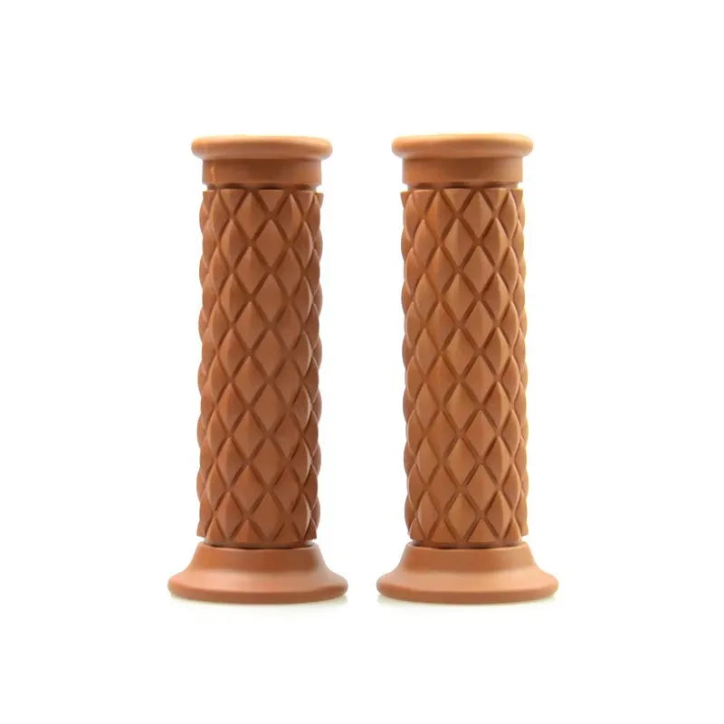 Universal 7/8" 22mm 24mm Retro Motorcycle Hand Grips Non-slip Rubber Handlebar Grips for Moto Scooter Motocross Motorbike Grips