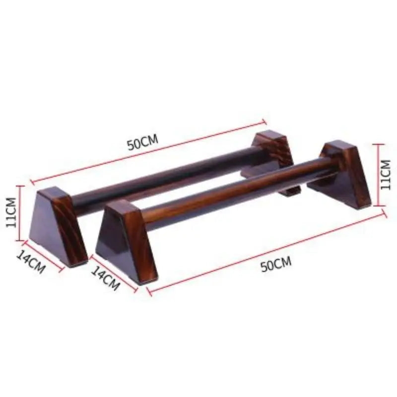 25cm/50cm Push Up Stand with 1 Pair of Wooden Push Up Poles and Anti Slip Base for Home Exercise Equipment Strength Training