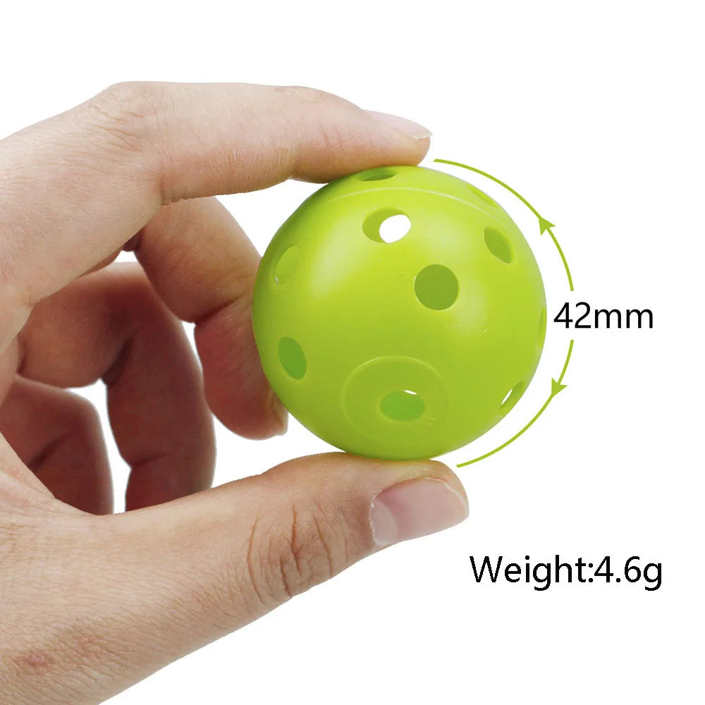 50Pcs Pack Multicolor Plastic Golf Training Balls Airflow Hollow 42mm 26 Holes Golf Balls For Driving Range Swing Practice Ball