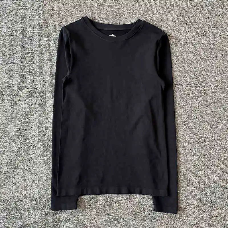 New autumn and winter yoga clothes nude solid color long sleeved women's quick drying running training Pilates sports slimming t