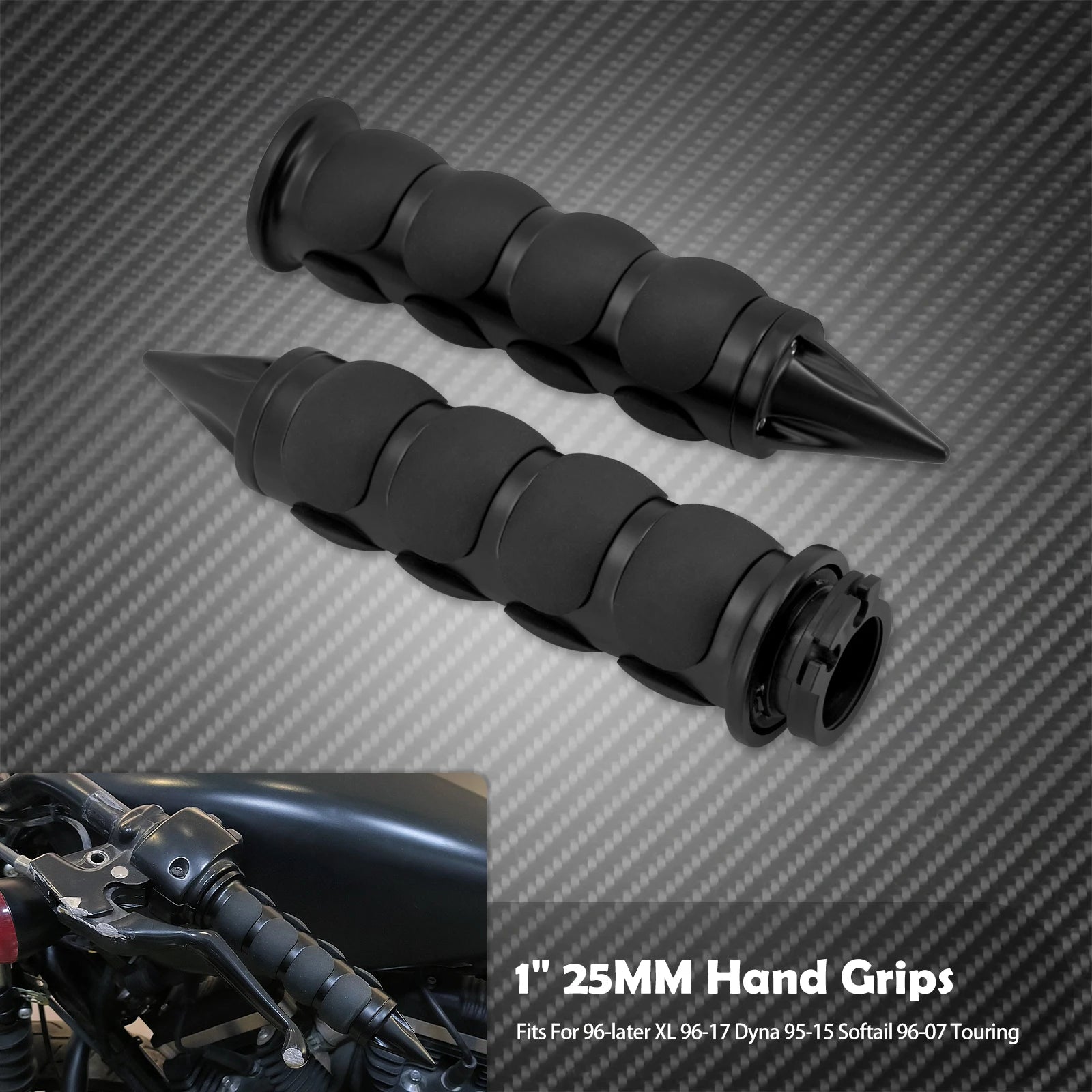1" Motorcycle Hand Grips 25mm Handlebar Handle Bar For Harley Touring FLHR Softail Fat Boy Sportster XL 883 1200 Dyna For Honda