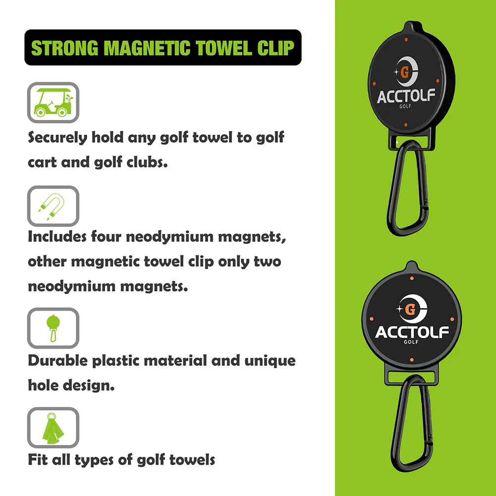Super Magnet Golfs Clip Lightweight Removable Industrial Towel Men's Equipment Attaches to Golf Bags Hanging Tool Accessories