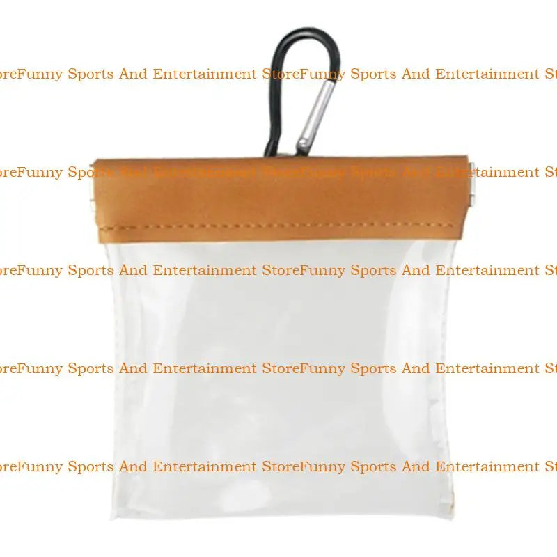 C4DE Golf Tees Golf Balls Bag With Clip Light Weight Golf Tees Holder Clear Storage Bags Outdoor Sports Golf Supplies