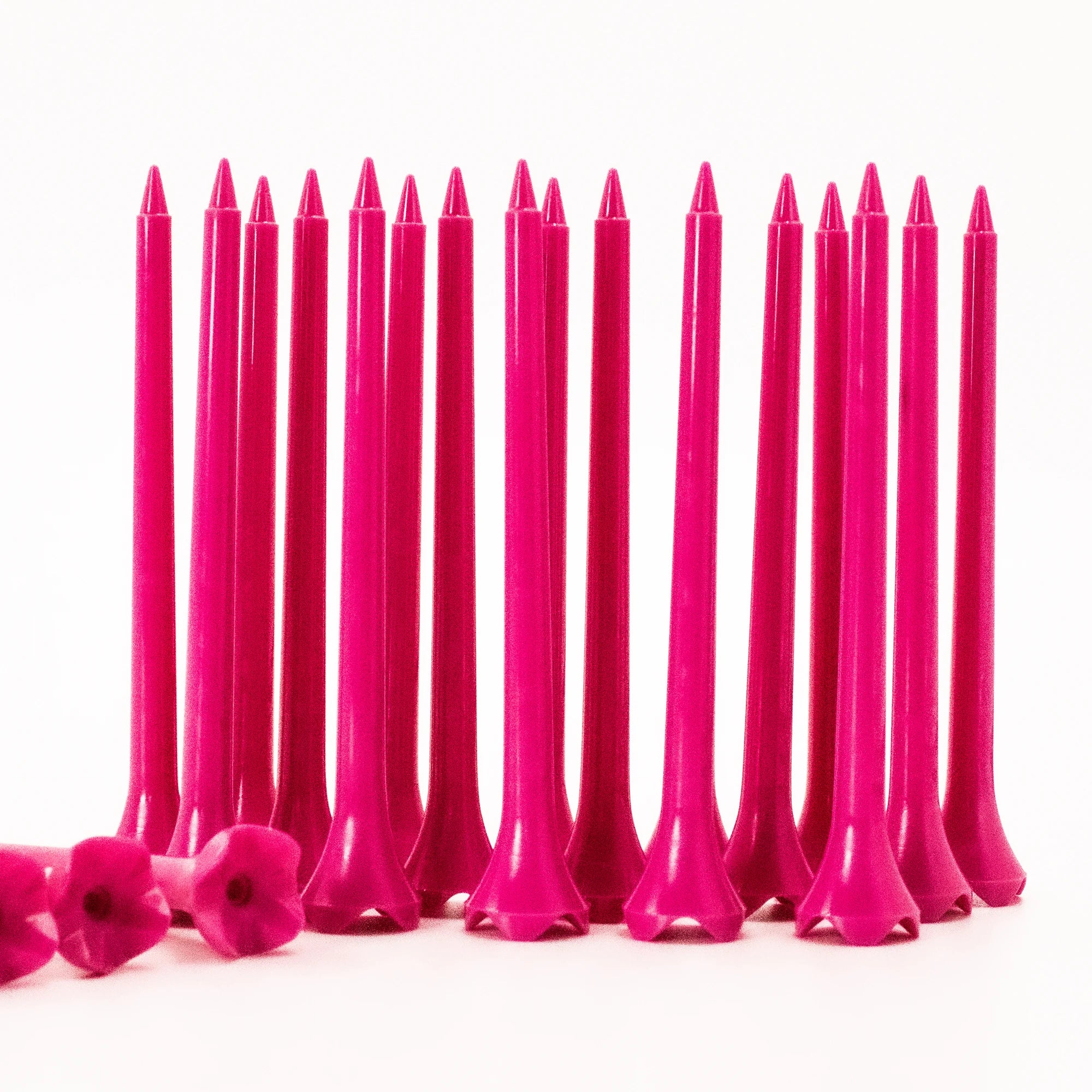 50 pieces of rose red professional durable plastic golf tees, golf tees, golf accessories, 3-1/4 inches