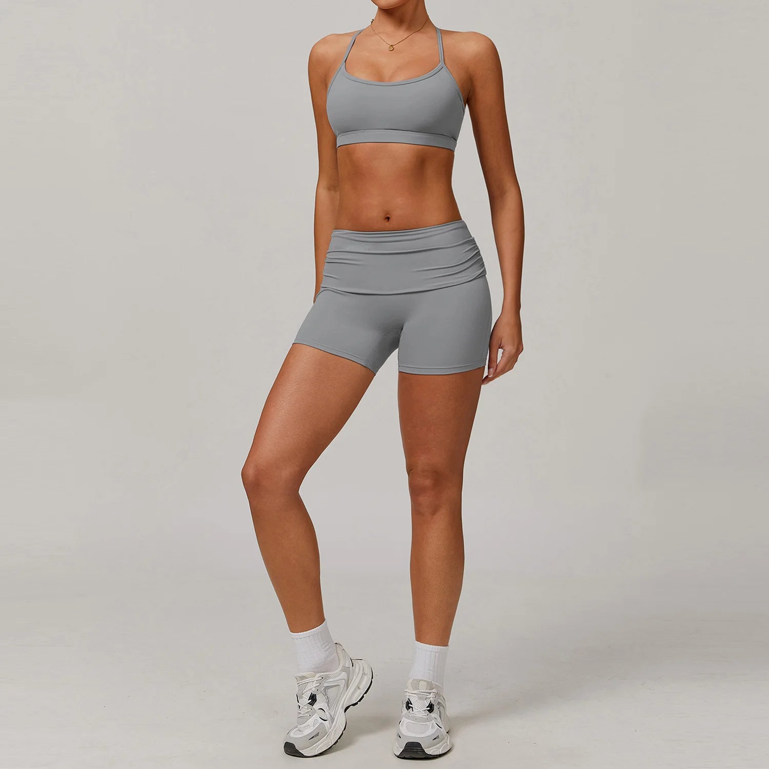 Yoga Clothing Set Women's High Waisted Leggings Gym Top 2 Pieces Fitness Exercise Clothing Fitness Workout Underwear Yoga Suits