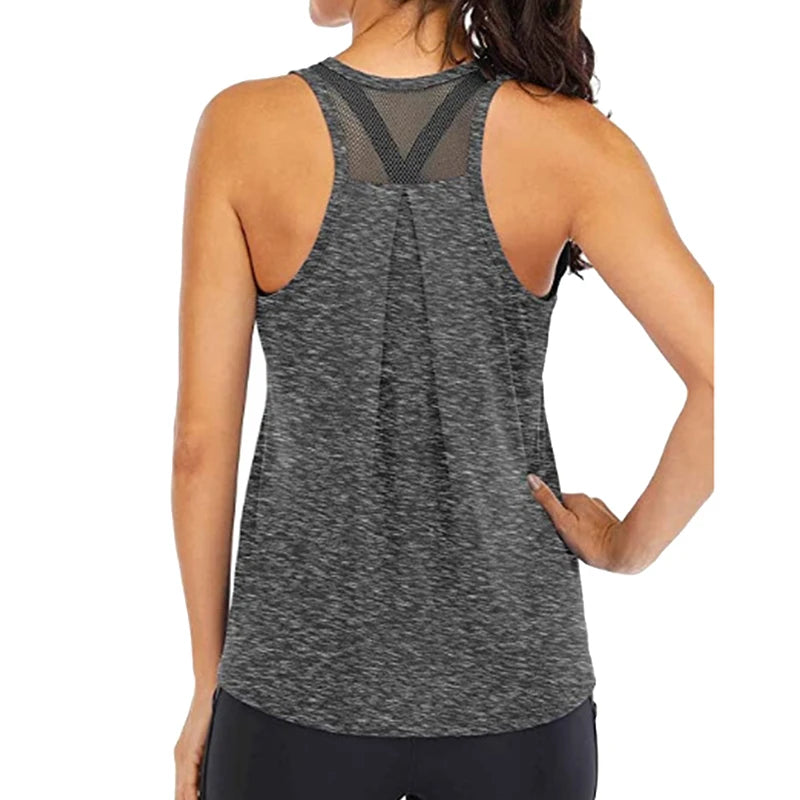 Yoga Vest Women Running Shirts Sleeveless Gym Tank Tops Women's Sportswear Quick Dry Breathable Workout Tank Top Fitness Clothes