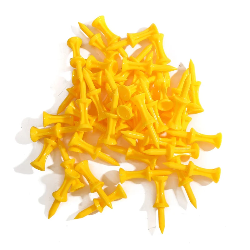 50 Pcs/Pack Professional Golf Tees 25mm-51mm Castle Orange Golfer Accessory Plastic golf tees perfect for Teeing the ball