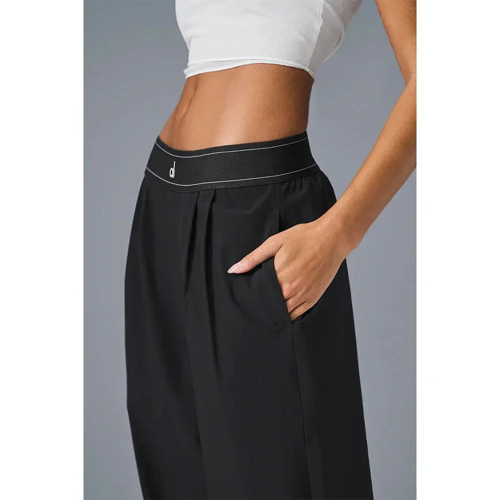 AL Women's Sport Tank Top Yoga Suit Up Gym Top Loose Breathable Sweat-absorb Casual Outdoor Comfortable High Waisted Pant