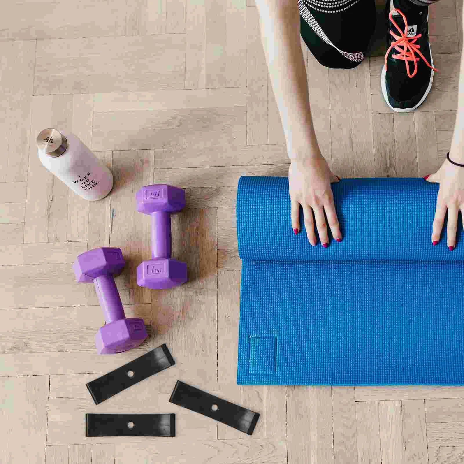 6 Pcs Dumbbell Rest Dumbbells Barbell Holder Floor Storage Rack Bracket Display Pp Weight for Home Gym Fitness Saddle