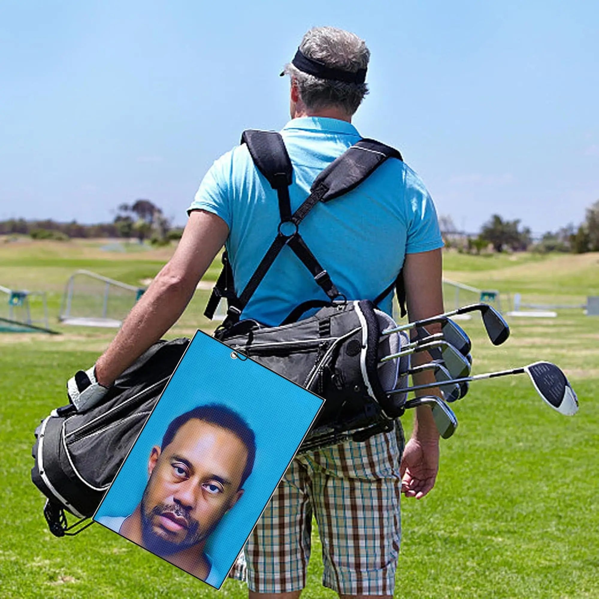 2 count Funny Microfiber Premium Golf Towels, Printed Golf Towels for Golf Bags for Men&Women, Great Golf Accessories