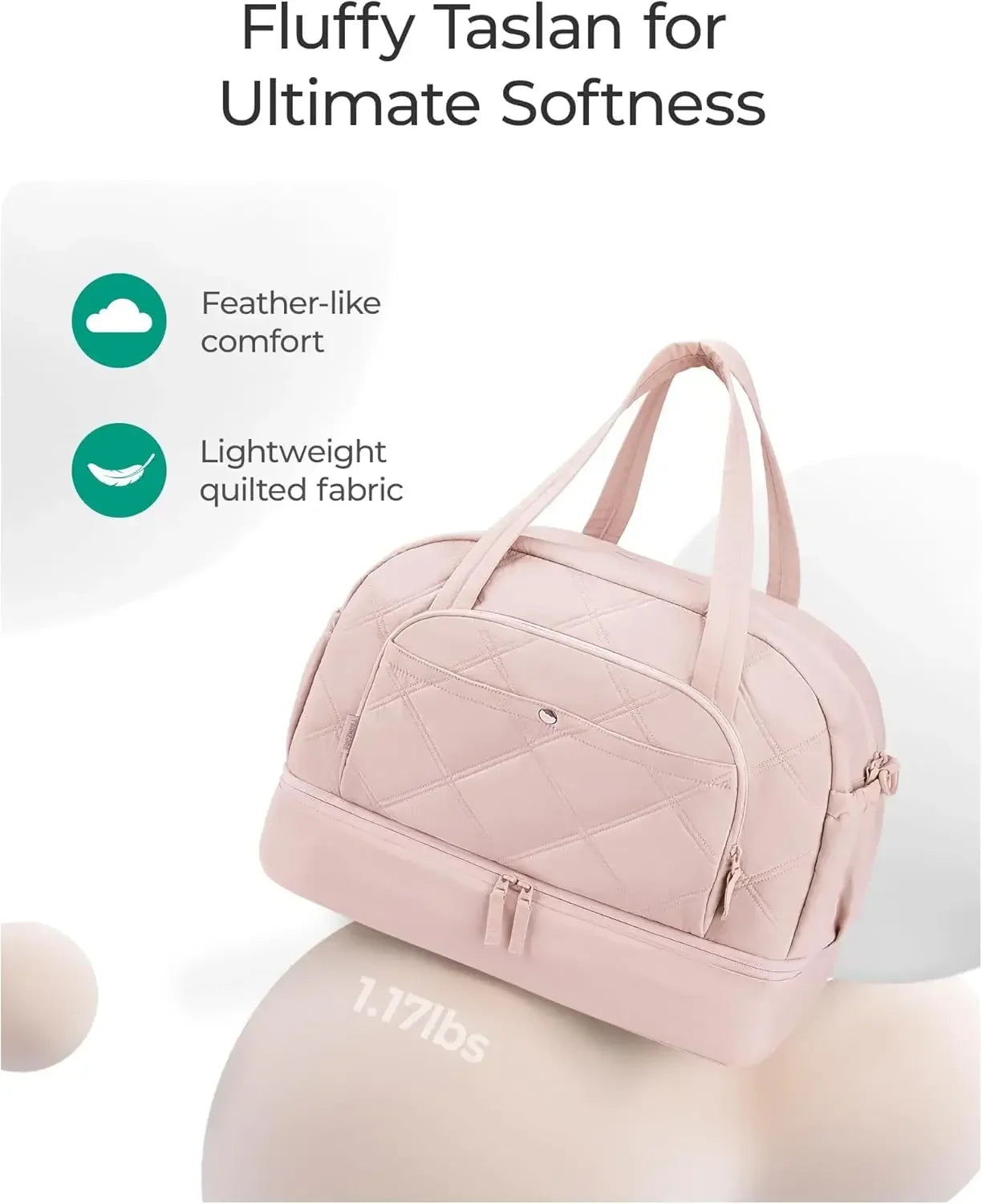 BAGSMART Boston Bag for Women Large Capacity Golf Travel Bag Puffer Duffle with Shoe Compartment Carry On Gym Sports Bag