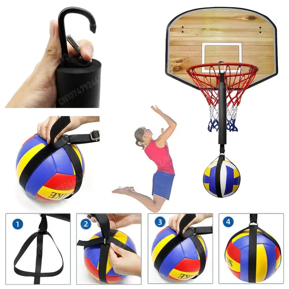 Volleyball Spike Trainer with Adjustable Ball Holder