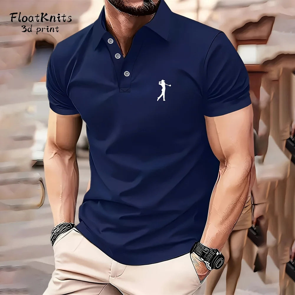 Golf Clothing Fashion Short Sleeve Tee Polo Shirts for Men Summer T Shirt Man New in Tops & Tees Trendy Lapel Polo Business Tops