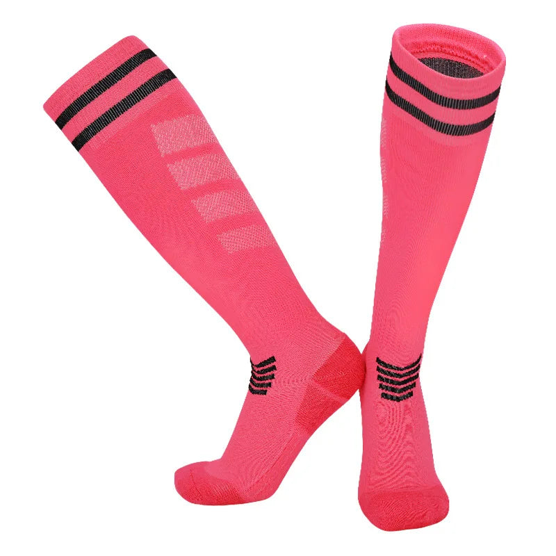 Towel Bottom Soccer Socks Breathable Knee High Training Long Stocking Adults Youths Kids Practical Competition Football Socks