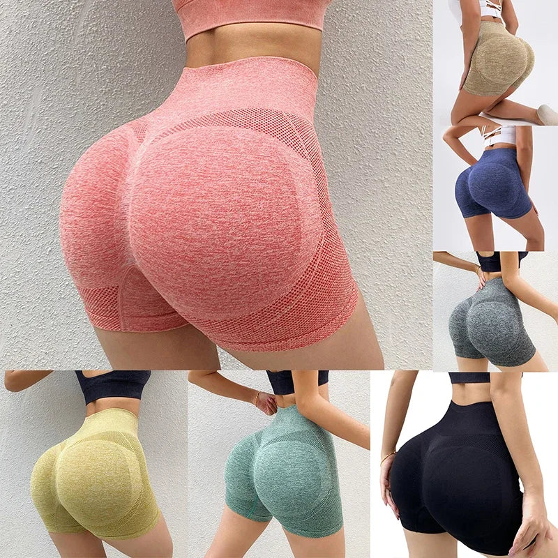 Women Yoga Shorts Sports Cycling Jogging Fitness High Waist Push Up Gym Shorts Leggings Women Yoga Clothing Sportswear Short