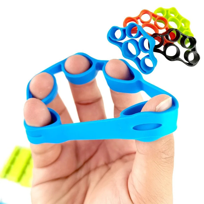 Silicone Finger Gripper Gym Hand Grip Resistance Band Wrist Stretcher Elastic Strength Trainer Exercise Five Finger Expander