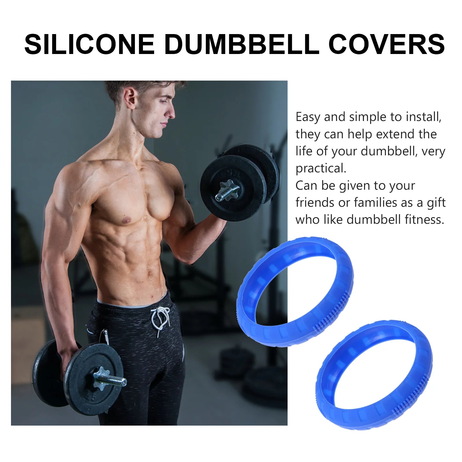 2 PCS Dumbbell Set Dumbbells Cover Silicone for Simple Fall-resistant Protective Silica Gel Wear-resistant